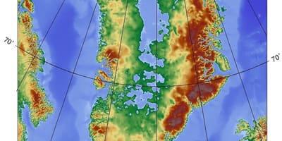 ਨਕਸ਼ਾ ਡੈਨਮਾਰਕ ਦੇ topographic